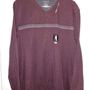 Van Heusen Maroon V-Neck Sweater